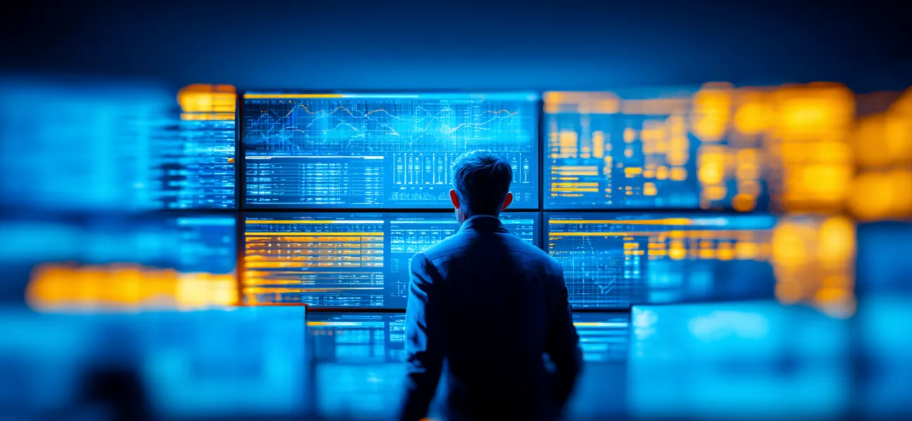 Auditor analyzing real-time dashboards and advanced analytics
