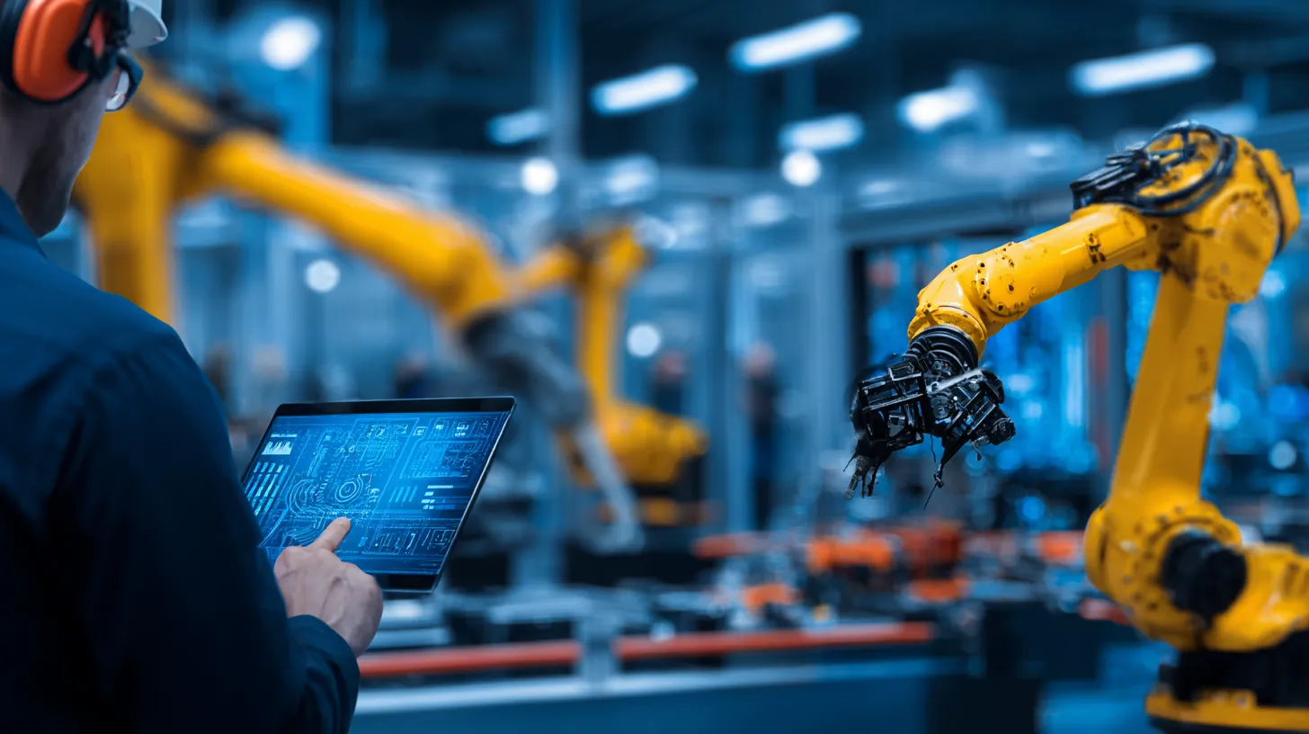 Línea de ensamble de motocicletas en una planta automotriz con operarios trabajando en el proceso de producción
